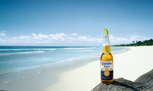 corona on the beach